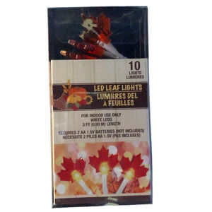 LED Fall Leaf Light 3 FT Strand‎ NWOT